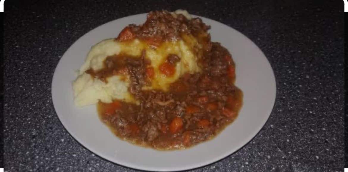 Recipe Millionbøf ("Million Beef" (Ground Beef Stew))